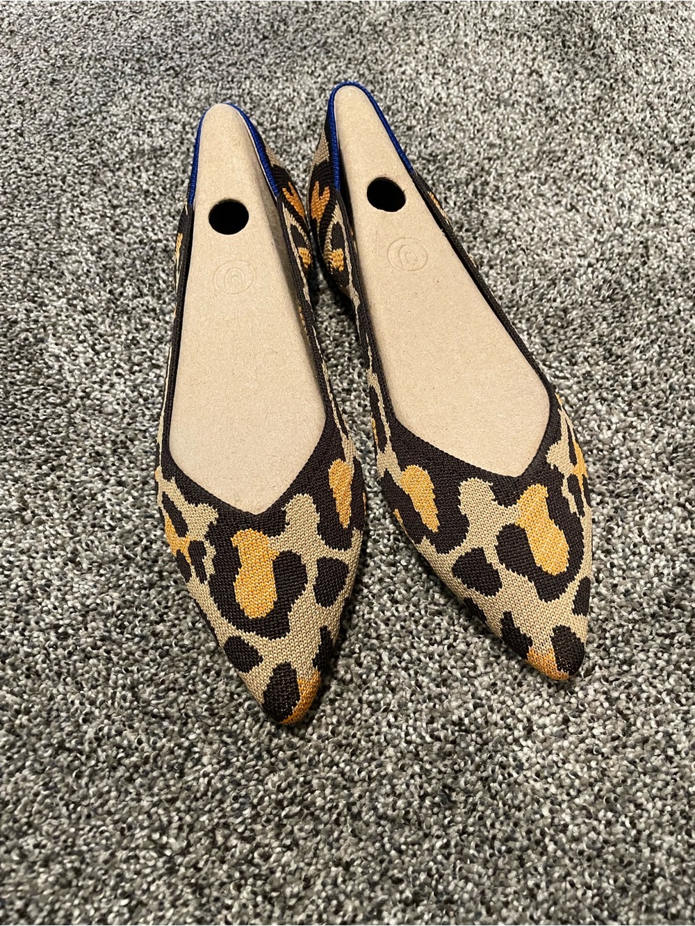 Rothy’s Big Cat Pointed Toe Women’s Flats - Brown/Black leopard size 9
